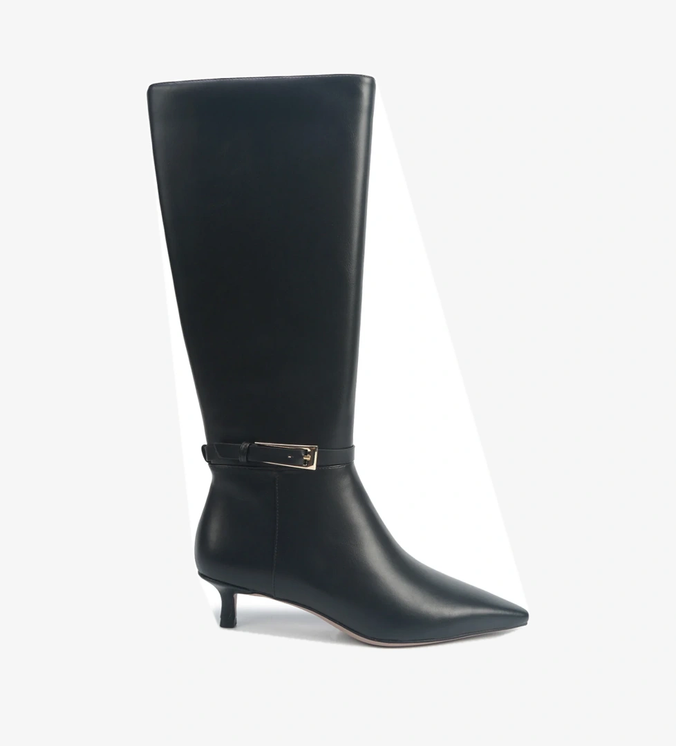 SHONDA2 5PR Siyah Kadın Topuklu Çizme - Görsel 1