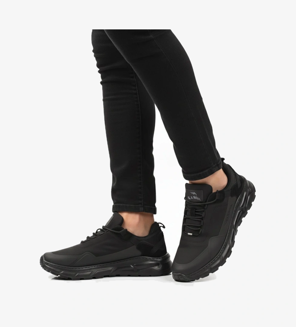 Siyah Bağcıklı Erkek Yürüyüş ve Spor Ayakkabı Rainy M