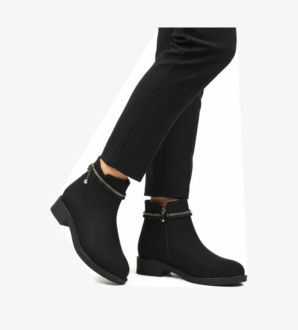 Siyah Zümrüt Fermuarlı Kaymaz Bot 325126 Z