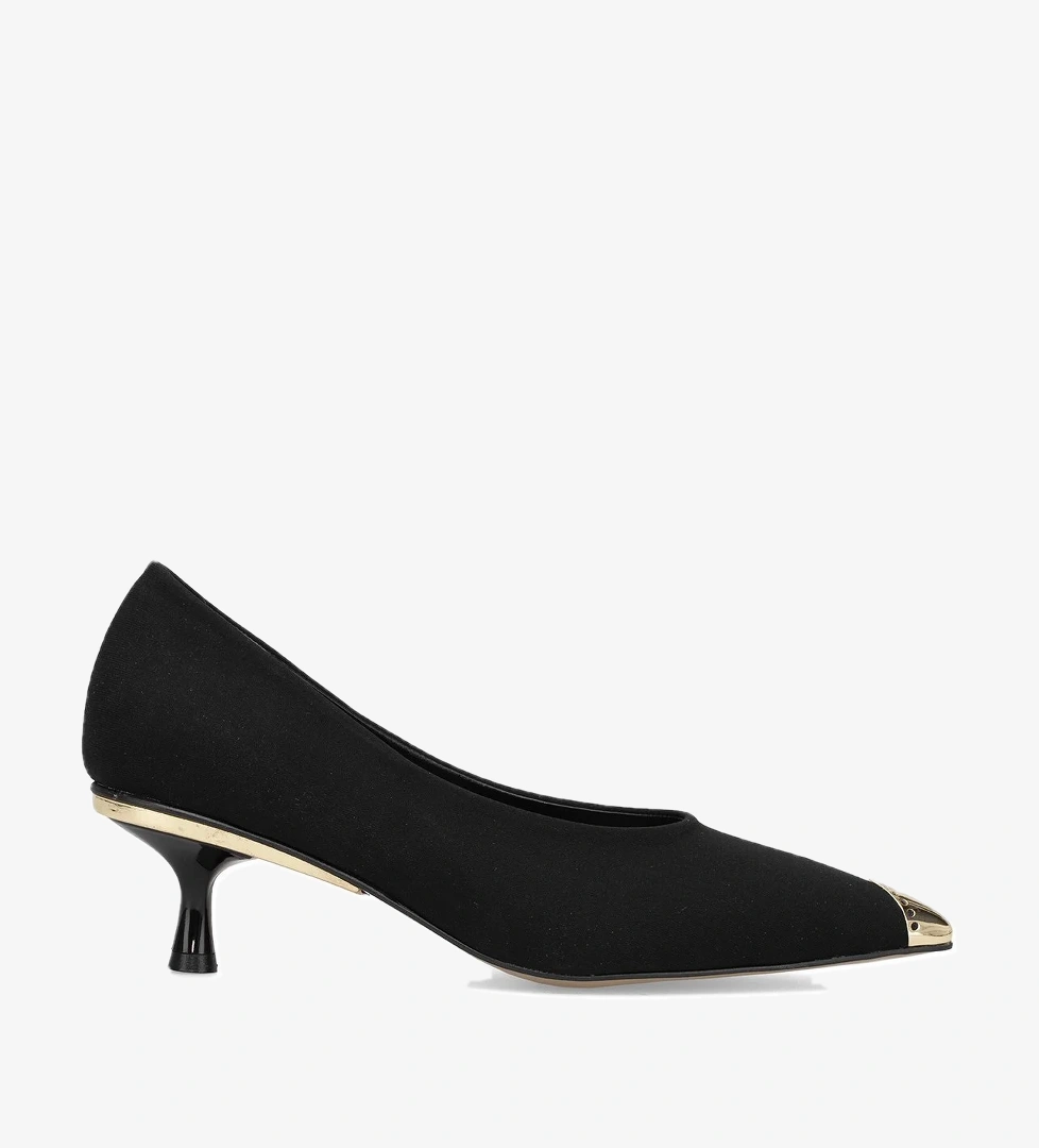 Elit PM207 KF1 Kadın Kroko Klasik Topuklu Ayakkabı Siyah - Görsel 1