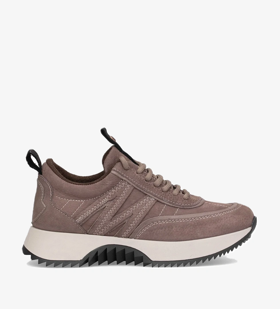 Mammamia D25ka-3700 Kadın Hakiki Nubuk Deri Casual Ayakkabı Vizon Siyah model görseli