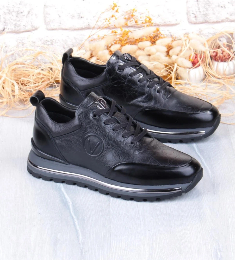 M112 Rahat Esnek İç Ve Dış Hakiki Deri Erkek Ayakkabı