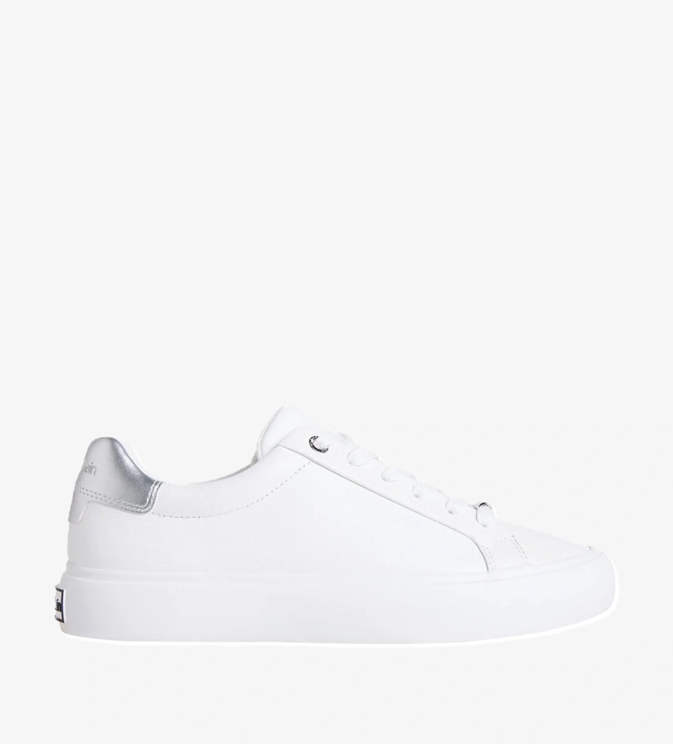 LACE UP SNEAKER W/SILVER Beyaz Kadın Sneaker - Görsel 1