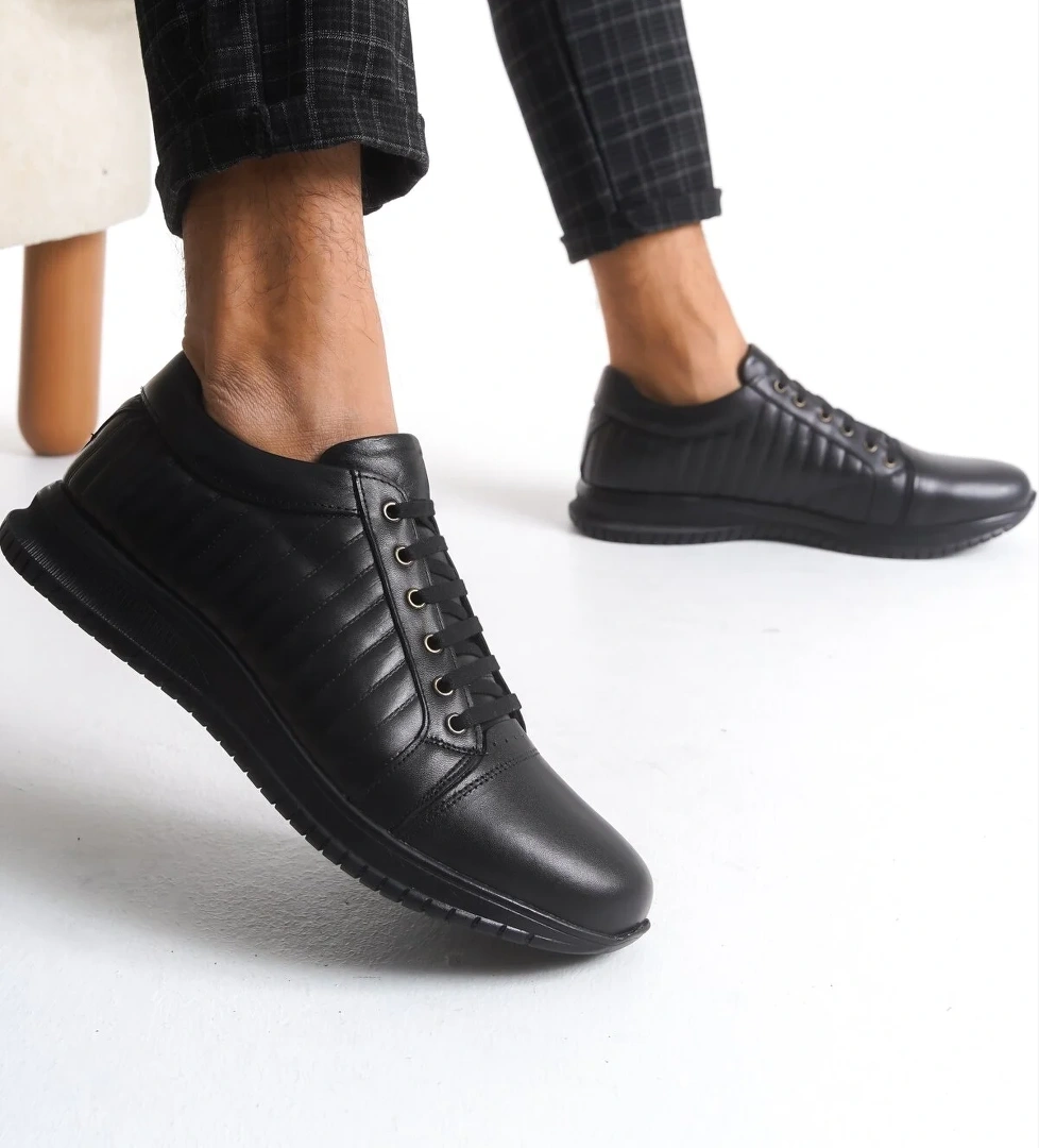 Ghattix 2025 Erkek Hakiki Deri Ayakkabı Siyah model görseli