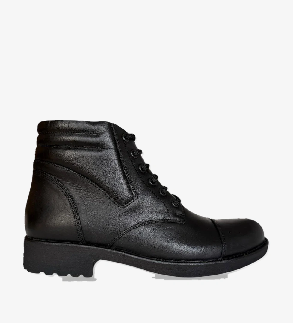 Liger Hakiki Deri Kaydırmaz Kauçuk Taban Günlük Erkek Bot Si̇yah - Füme model görseli