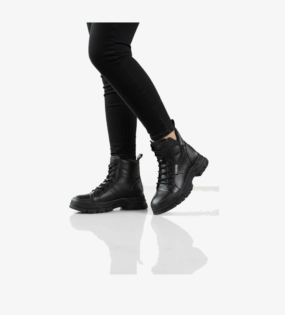 Guja Siyah İçi Polarlı Kadın Sneaker Bot model görseli