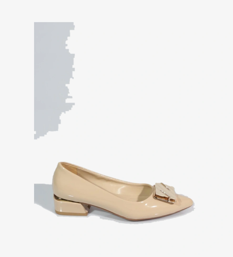 Dgn 6846 Kadin Kare Tokali Topuklu Ayakkabi model görseli