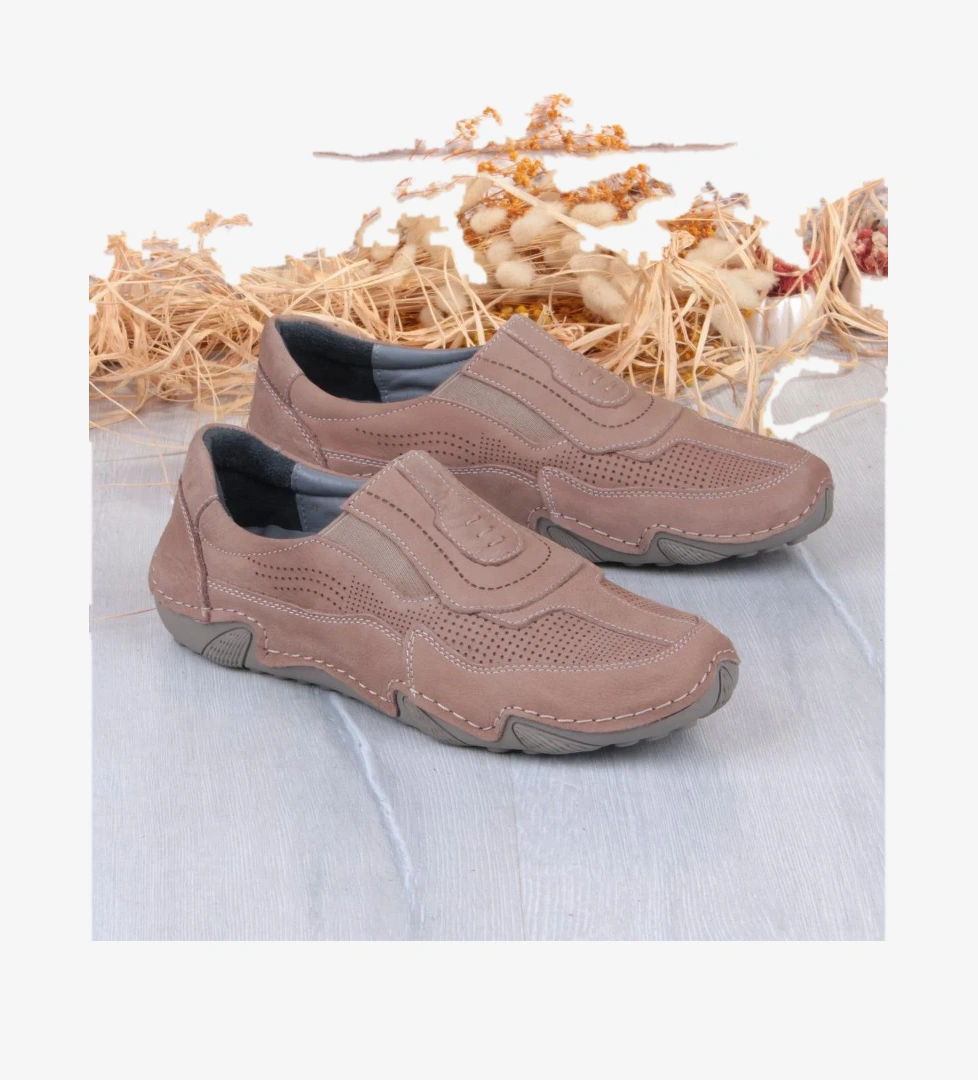 42326 Nubuk Comfort Rahat Esnek Hakiki Deri Erkek Ayakkabı - Görsel 1