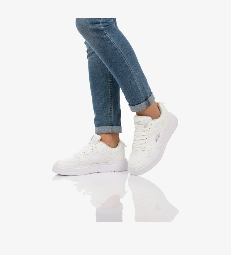 Beyaz Bağcıklı Cilt Hafif Esnek Unisex Spor Ayakkabı Energy G