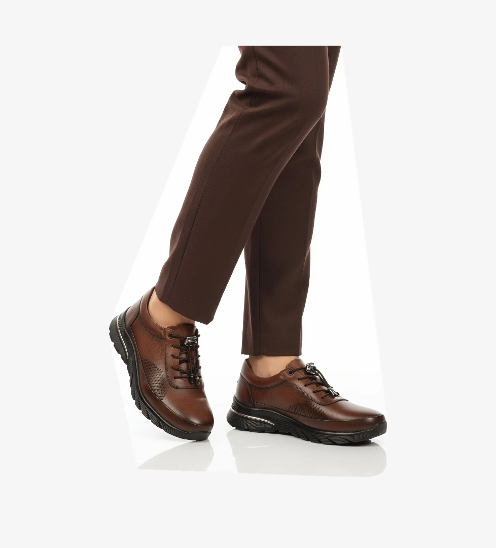 Taba Hakiki Deri Anatomik Kadın Casual Ayakkabı PLV020 Z