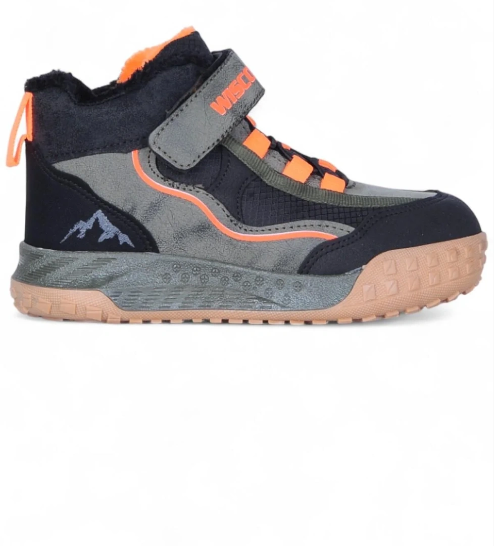 Wisco 064 Haki-Orj Erkek Çocuk Kürklü Bot - Görsel 1