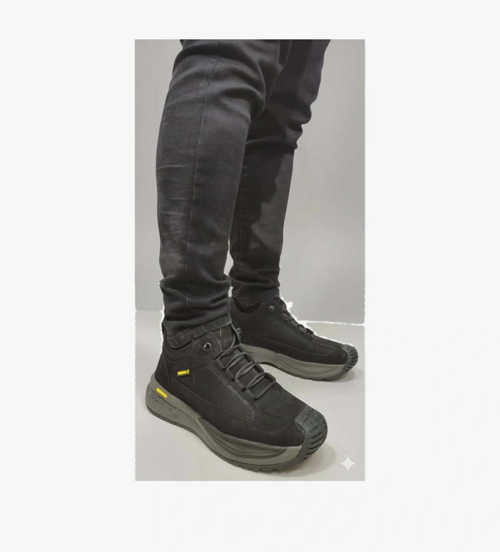 Voyager Lastik Bağcıklı Kısa Boğazlı Hakiki Deri Erkek Bot M440 model görseli