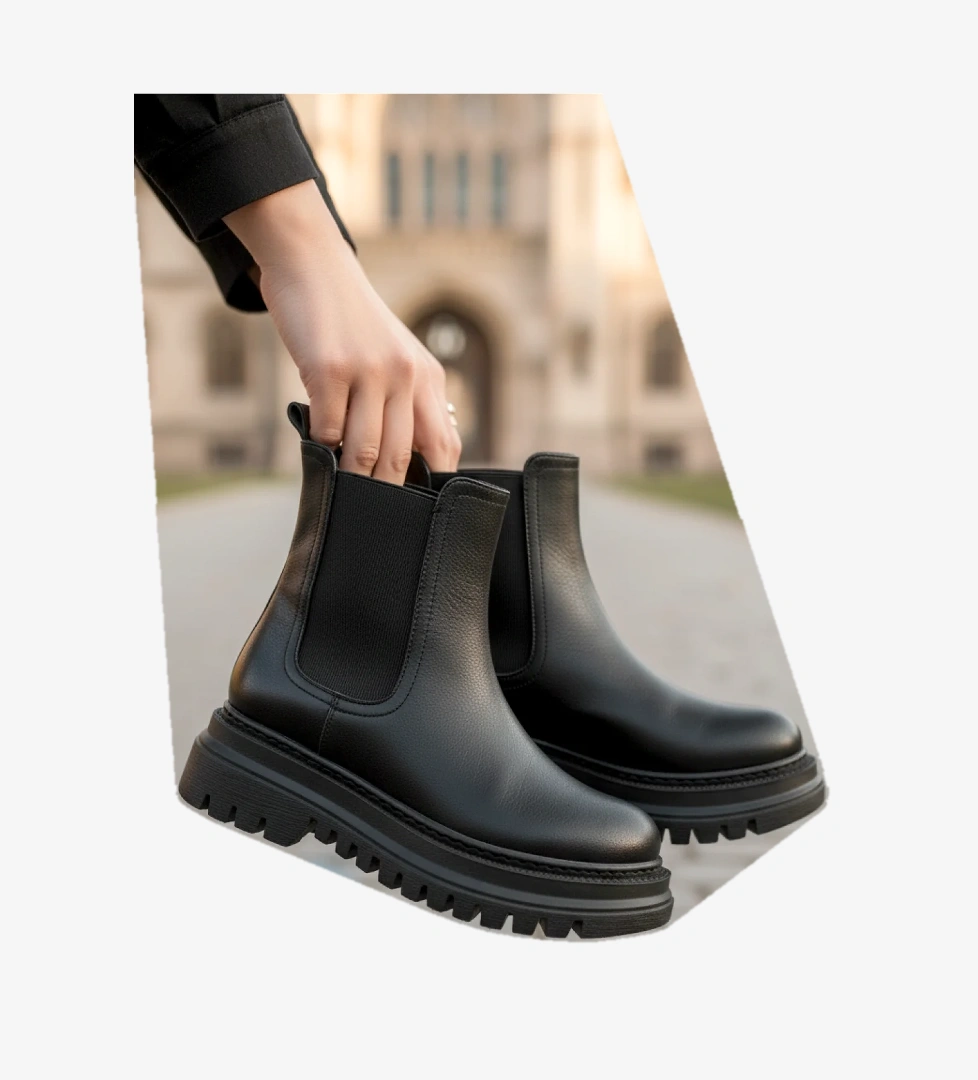 Freemax Su Geçirmez İçi Kürklü Yanlar Lastikli Çok Hafif Dikişli Taban Garantili Kışlık Siyah model görseli