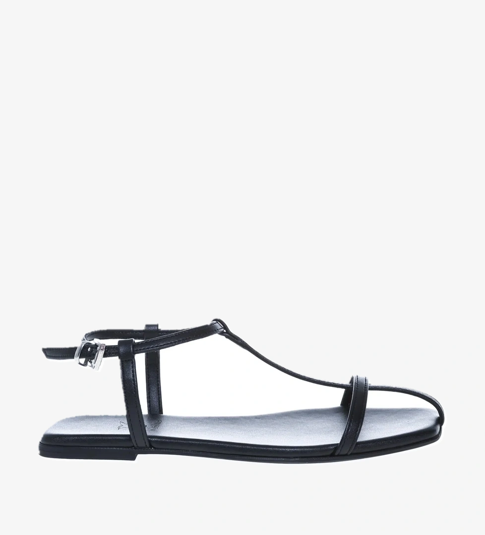 Deri Siyah Kadın Sandalet DESTINY - Görsel 1