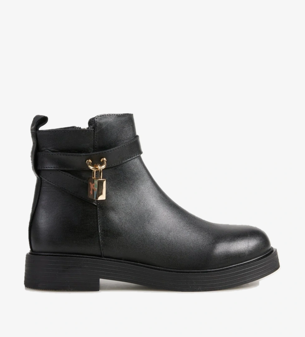 Fabrika Deri Siyah Kadın Bot D-FEDELMA model görseli