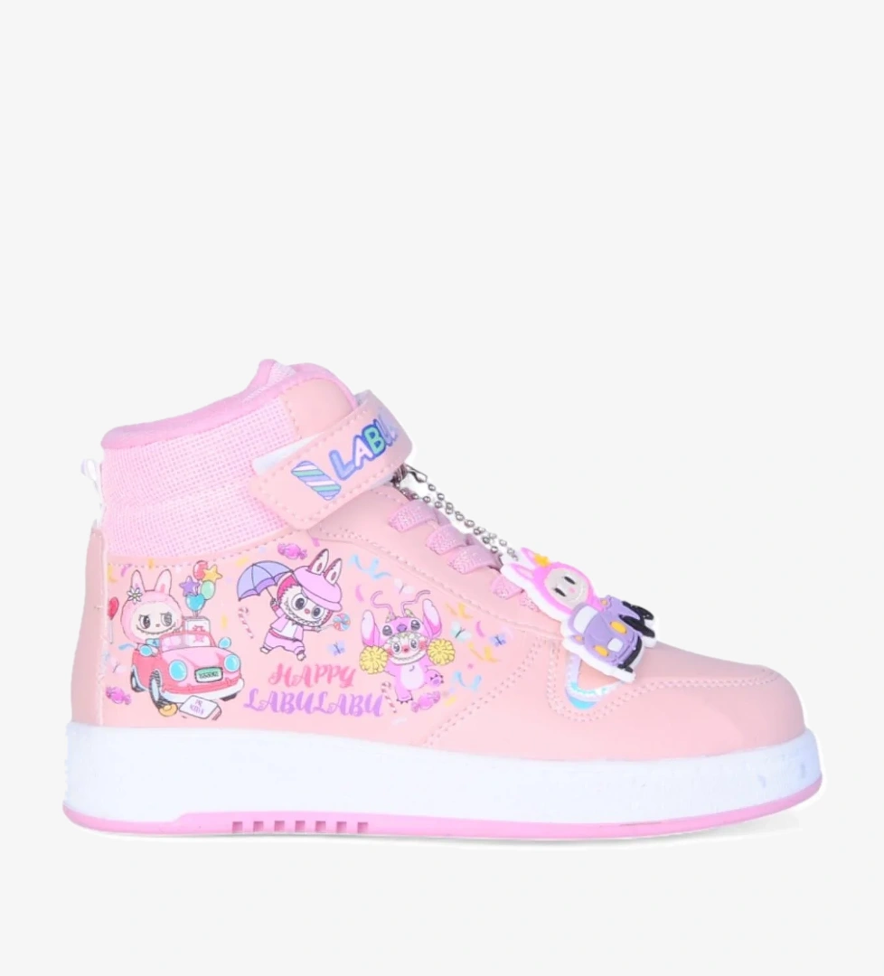 Prokids 4444 Pudra Cırtlı Boğazlı Kız Çocuk Spor Ayakkabı model görseli