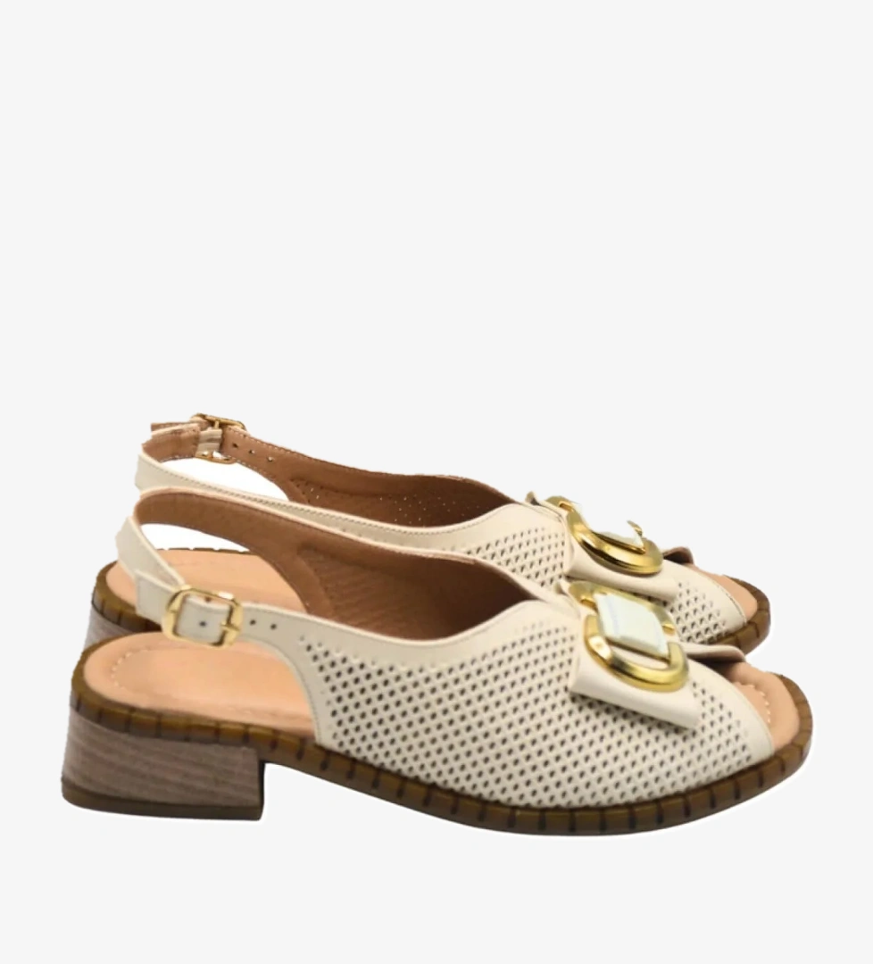 2512003Y Kadın Deri Sandalet - Görsel 1