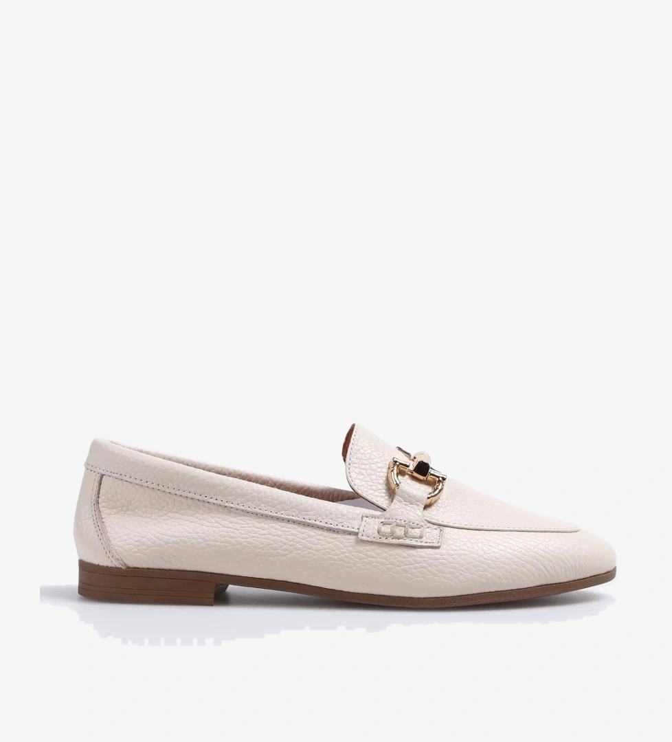 Fabrika Fabrika Bej Deri Ekru Kadın Loafer KALLIN Casual Ayakkabı | Flo Bej - 1. görsel