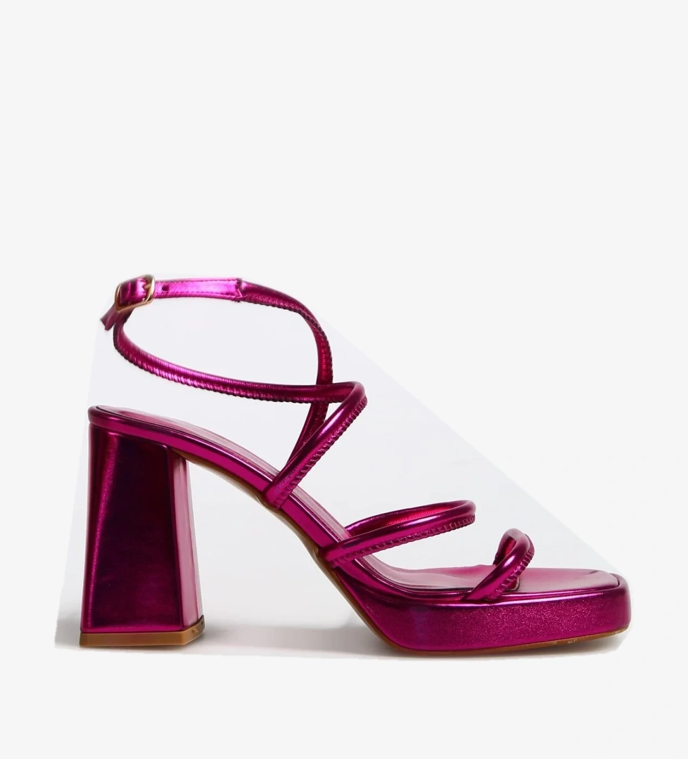 Fabrika Fabrika Pembe Fuşya Kadın Topuklu Sandalet TIMON Topuklu Ayakkabı | Flo Pembe - 1. görsel