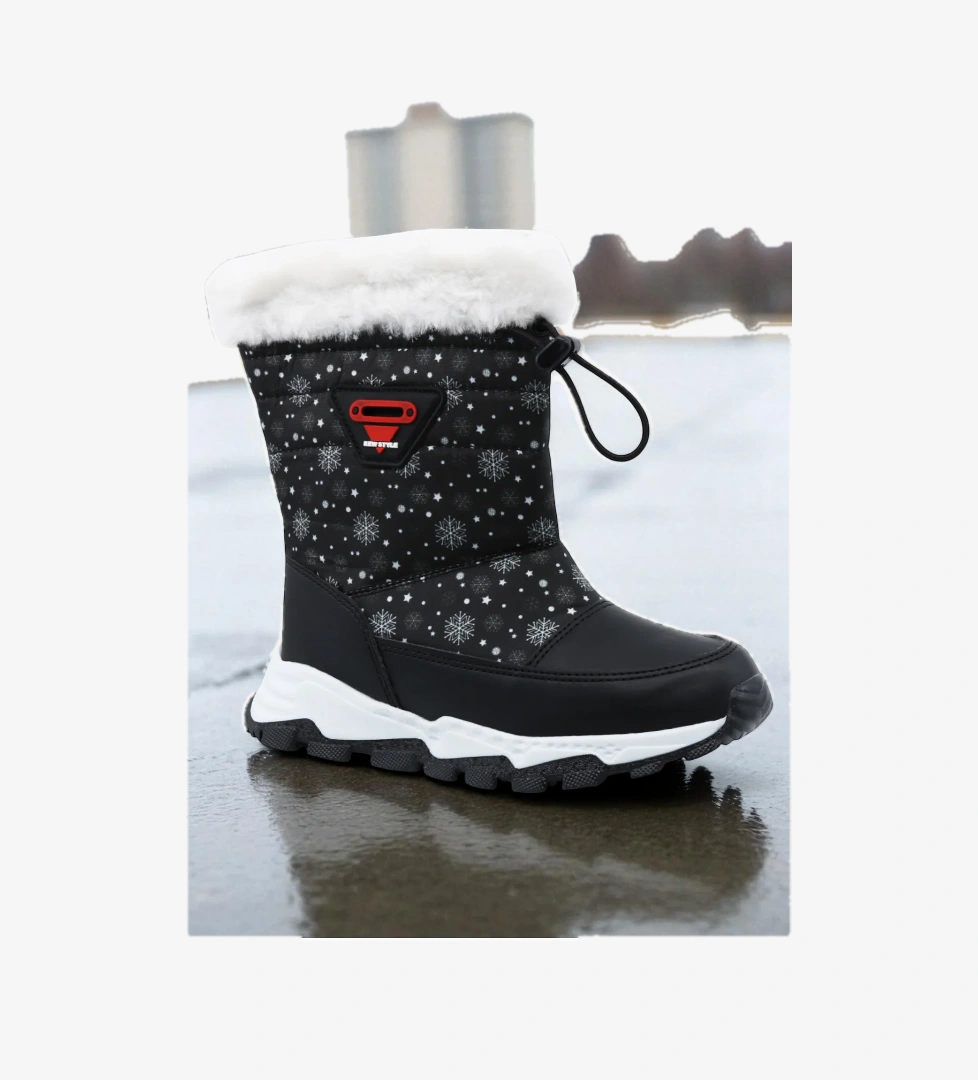 Gimli Sıcak Astar Su ve Soğuk Dayanıklı Ortopedik Kaymaz Taban Çocuk Kar Botu