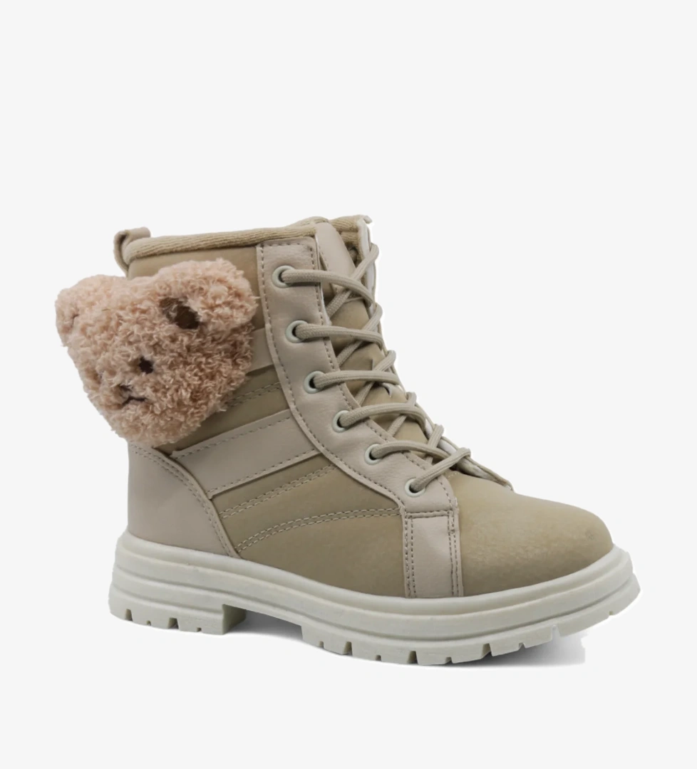 Khayt Trave Su ve Soğuk Dayanıklı Ortopedik Kaymaz Taban Köpek Aksesuarlı Fermuarlı Kışlık Çocuk Bot model görseli