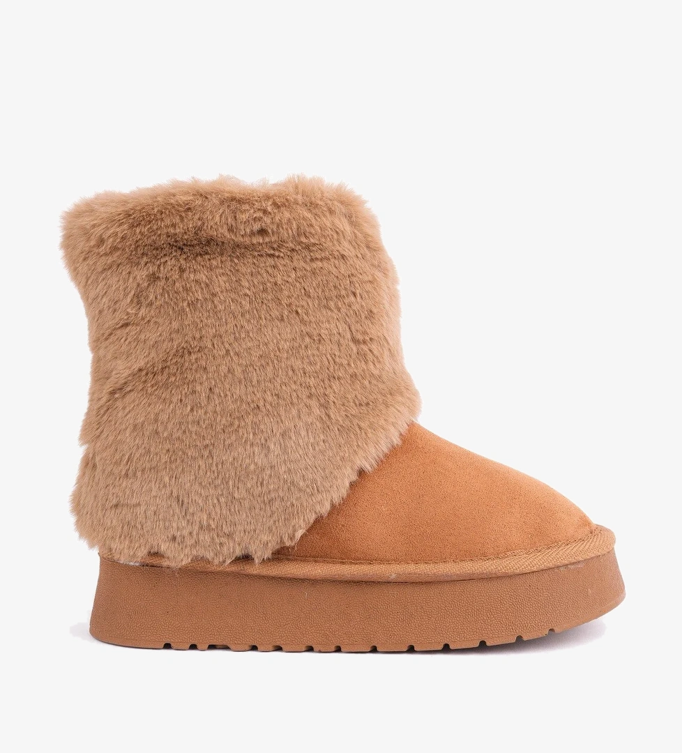 COZY Kürklü Kalın Taban Çocuk Kışlık Mini Bot