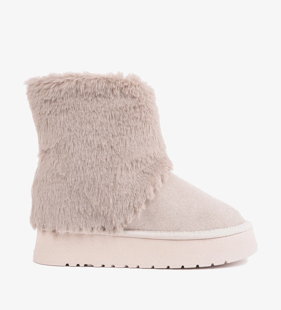 COZY Kürklü Kalın Taban Çocuk Kışlık Mini Bot