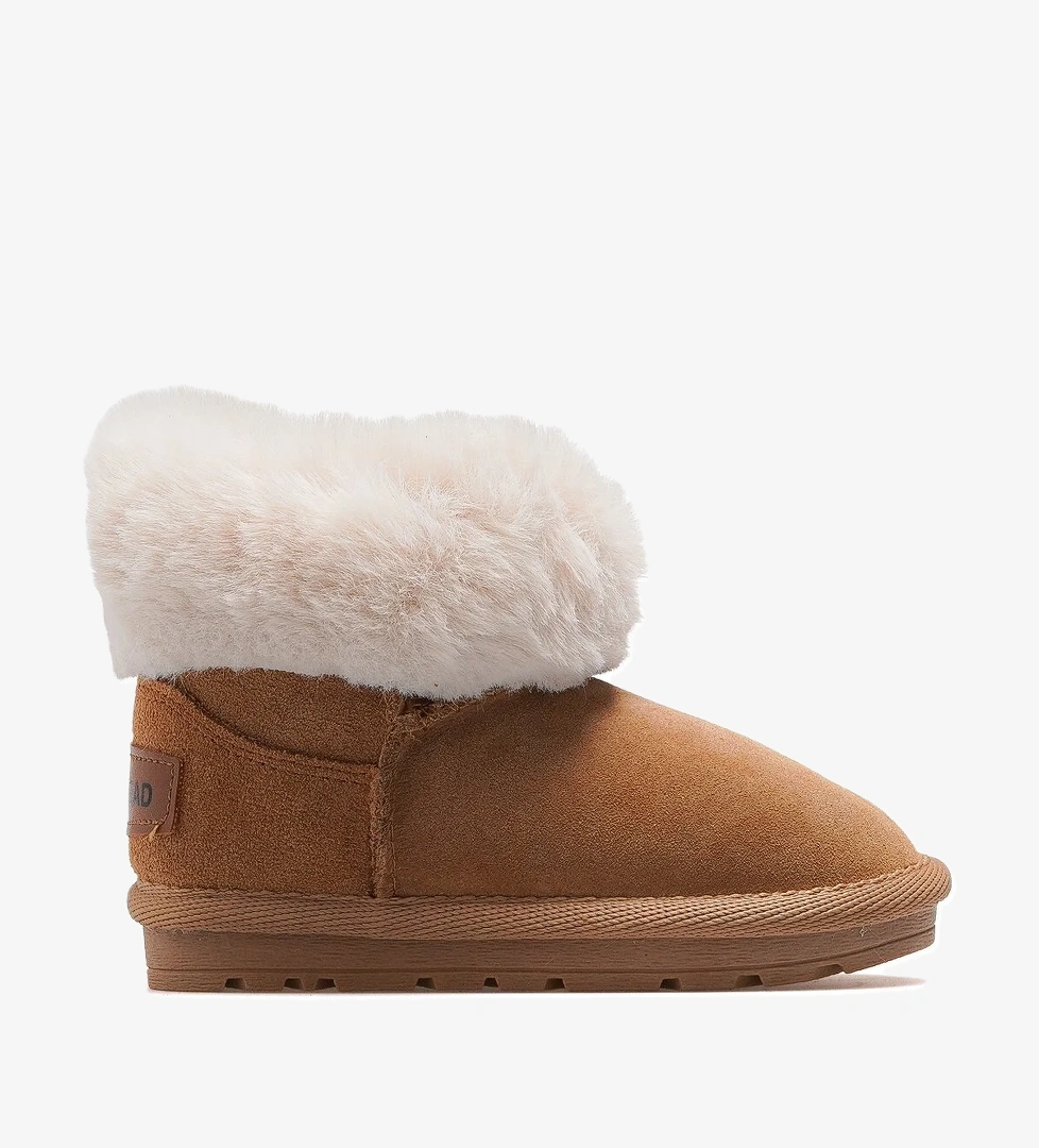 Furly Kız Çocuk Tüylü Fermuarlı Günlük Bot 25k Buck3064 Camel