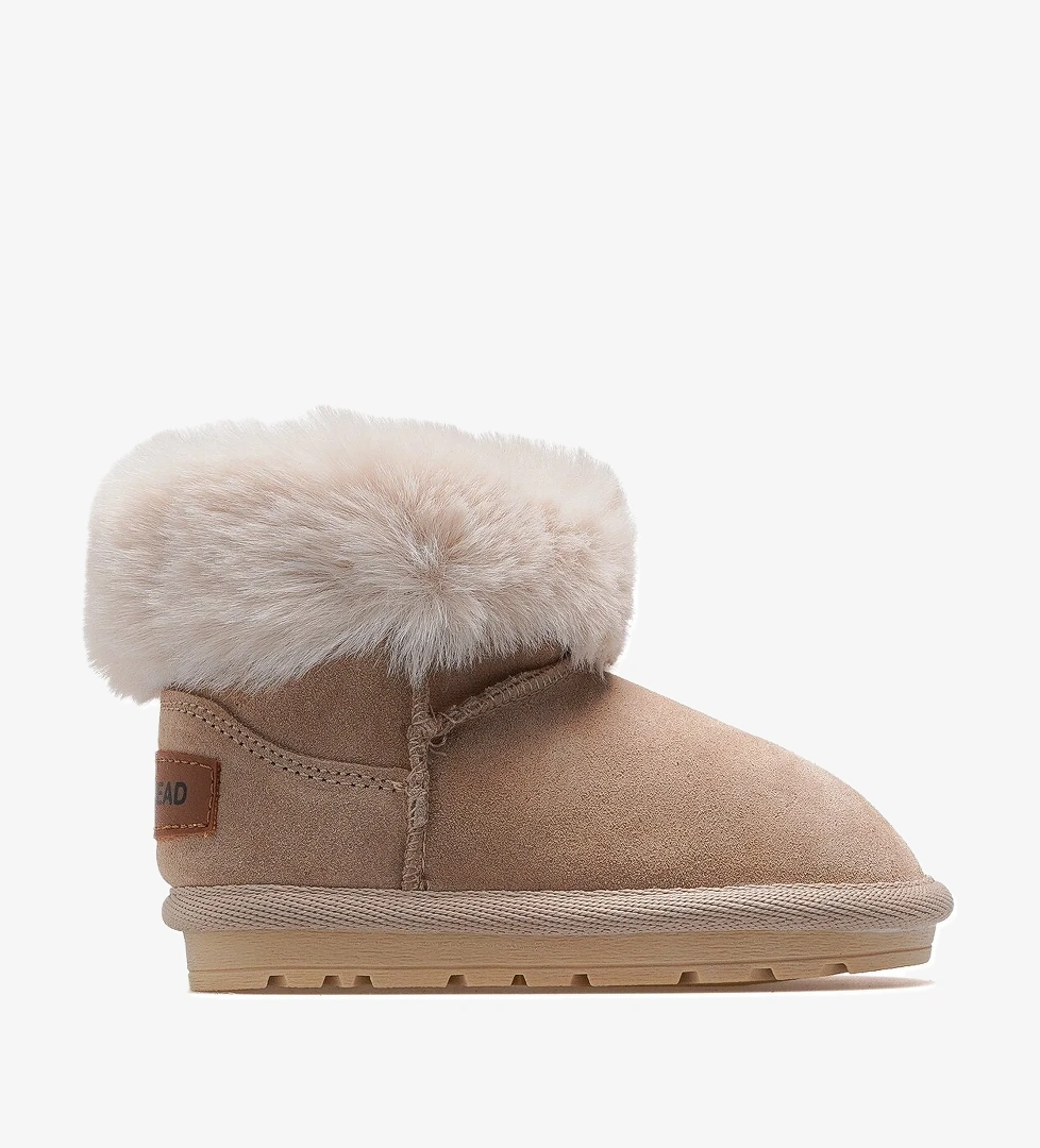 Furly Kız Çocuk Tüylü Fermuarlı Günlük Bot 25k Buck3064 Bej - Görsel 1