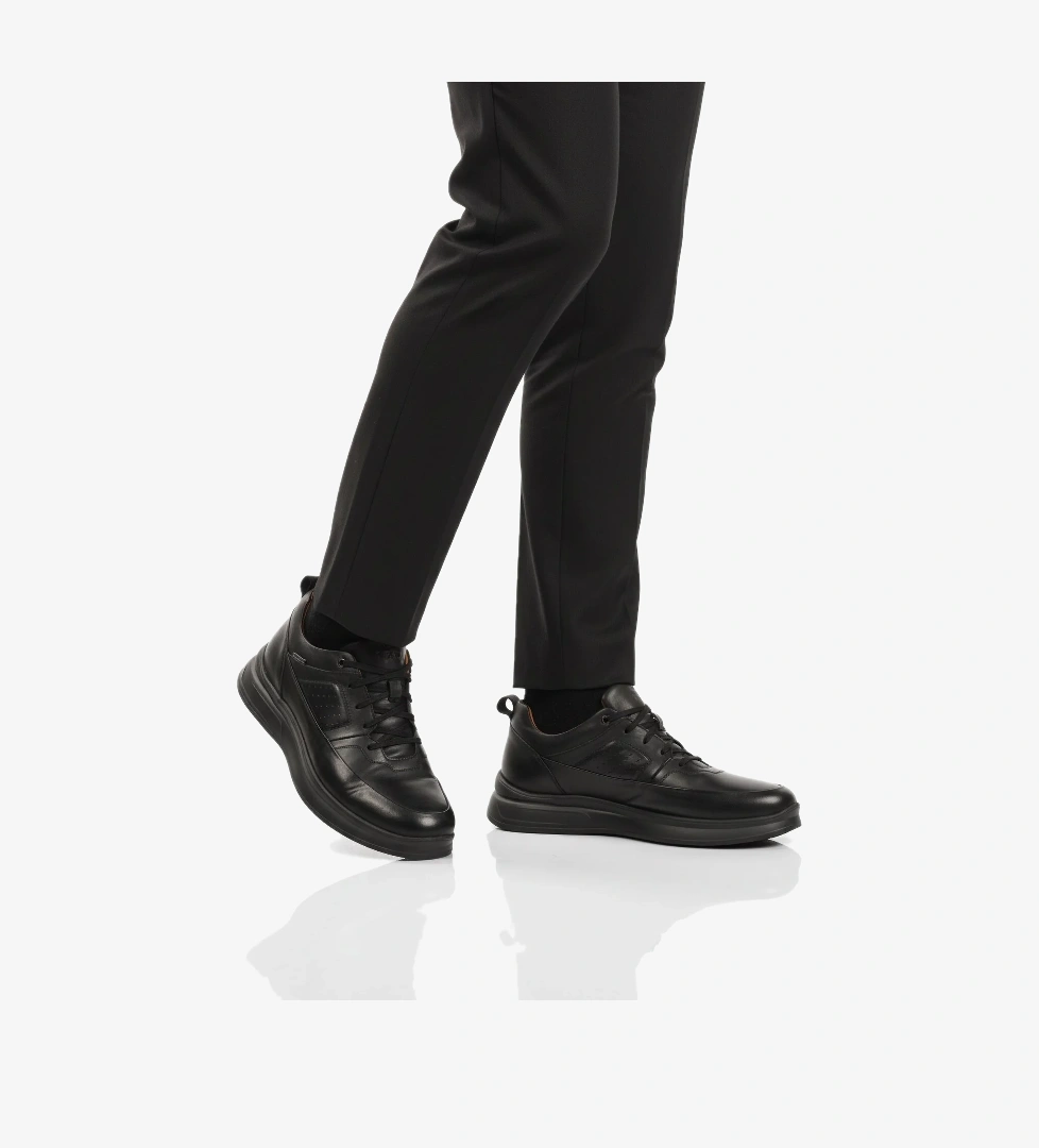 Dr.flexer Haki Siyah Nubuk Hakiki Deri Ortopedik Erkek Casual Ayakkabı 252070 M model görseli