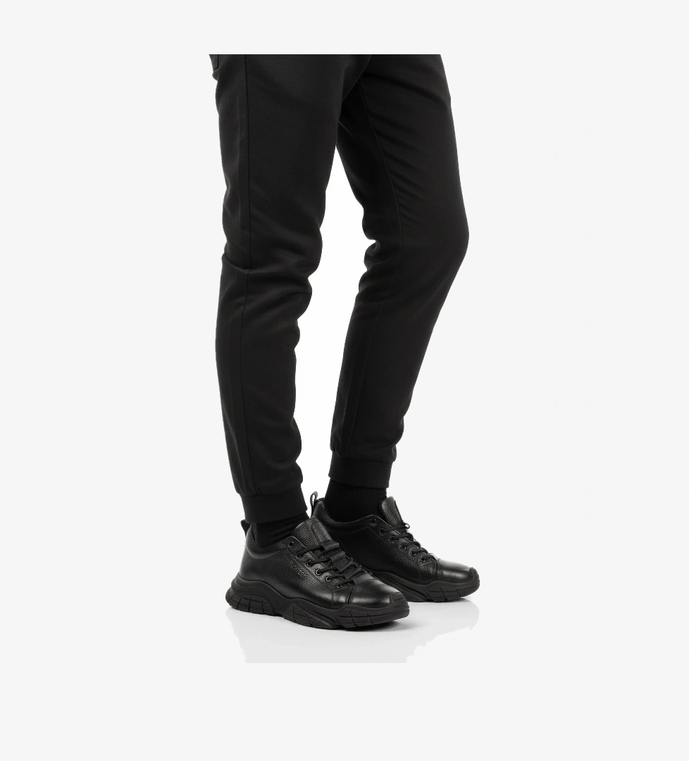 Siyah Floter Hakiki Deri Dar Kalıp Erkek Casual Ayakkabı 260037 M