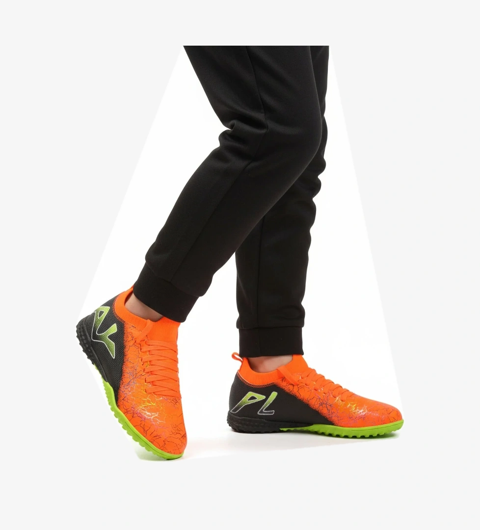 Turuncu Siyah Bilekten Lastikli Unisex Halı Saha Ayakkabısı GH-252-153 G