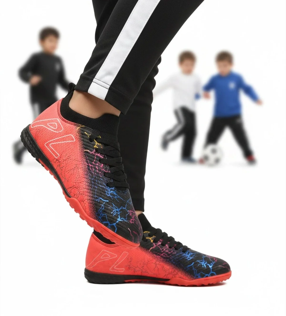 Siyah Fuşya Bilekten Çoraplı Erkek Çocuk Halı Saha Ayakkabısı FH-252-153 F