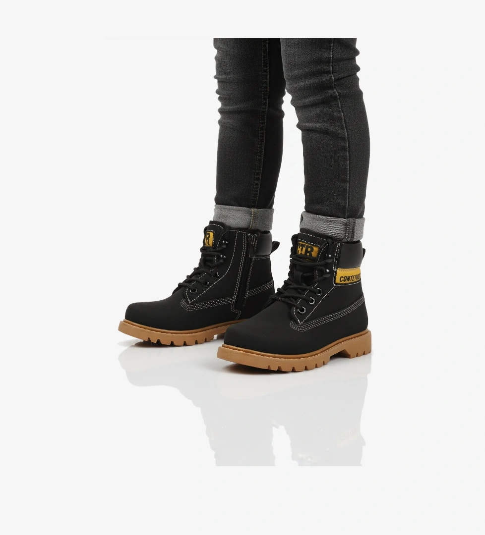 Siyah Nubuk Kaymaz Unisex Çocuk Bot 921 F