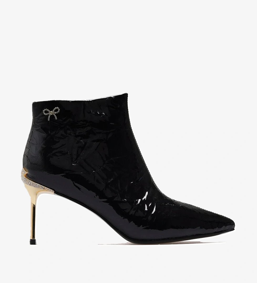 Guja Kadın Taş Detaylı İnce Topuk Bot 25k 25k417-1 Z Siyah model görseli