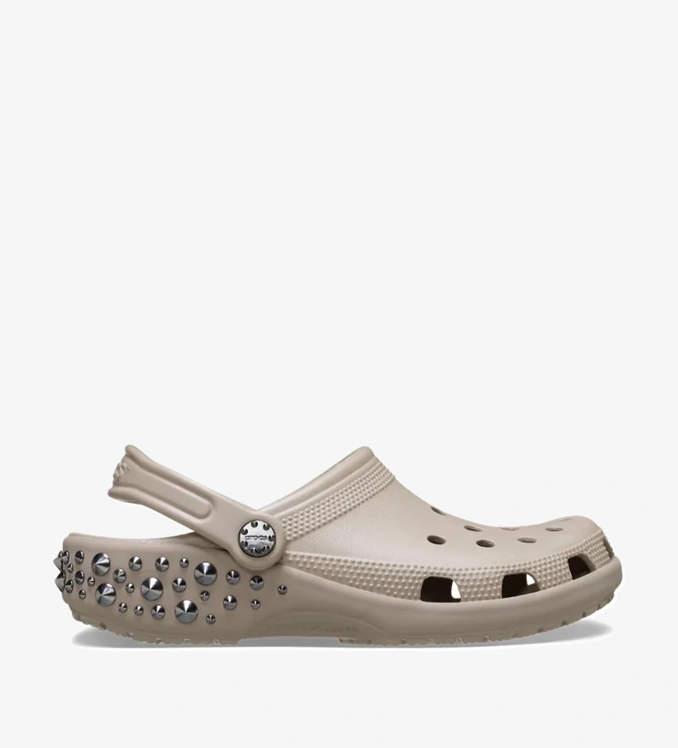 Crocs Classic Crocs Gri Studded Kadın Clog Unisex Terlik Sandalet 211596-214 model görseli