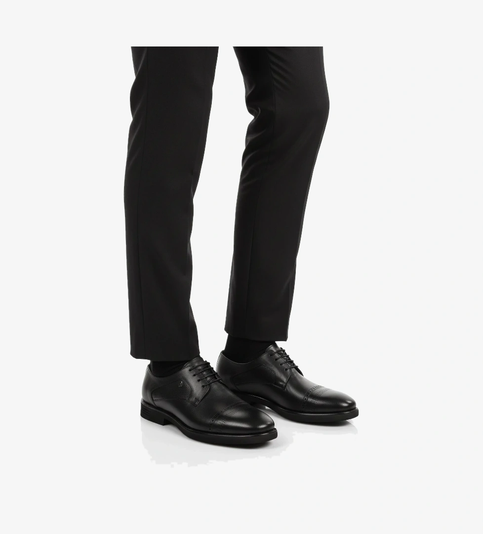 Fosco Kahve Siyah Hakiki Deri Bağcıklı Erkek Klasik Ayakkabı 3255 M model görseli