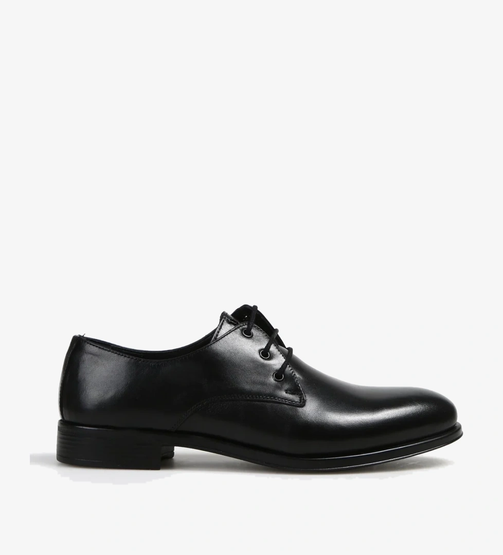 Fabrika Siyah Erkek Deri Klasik Ayakkabı HATID model görseli