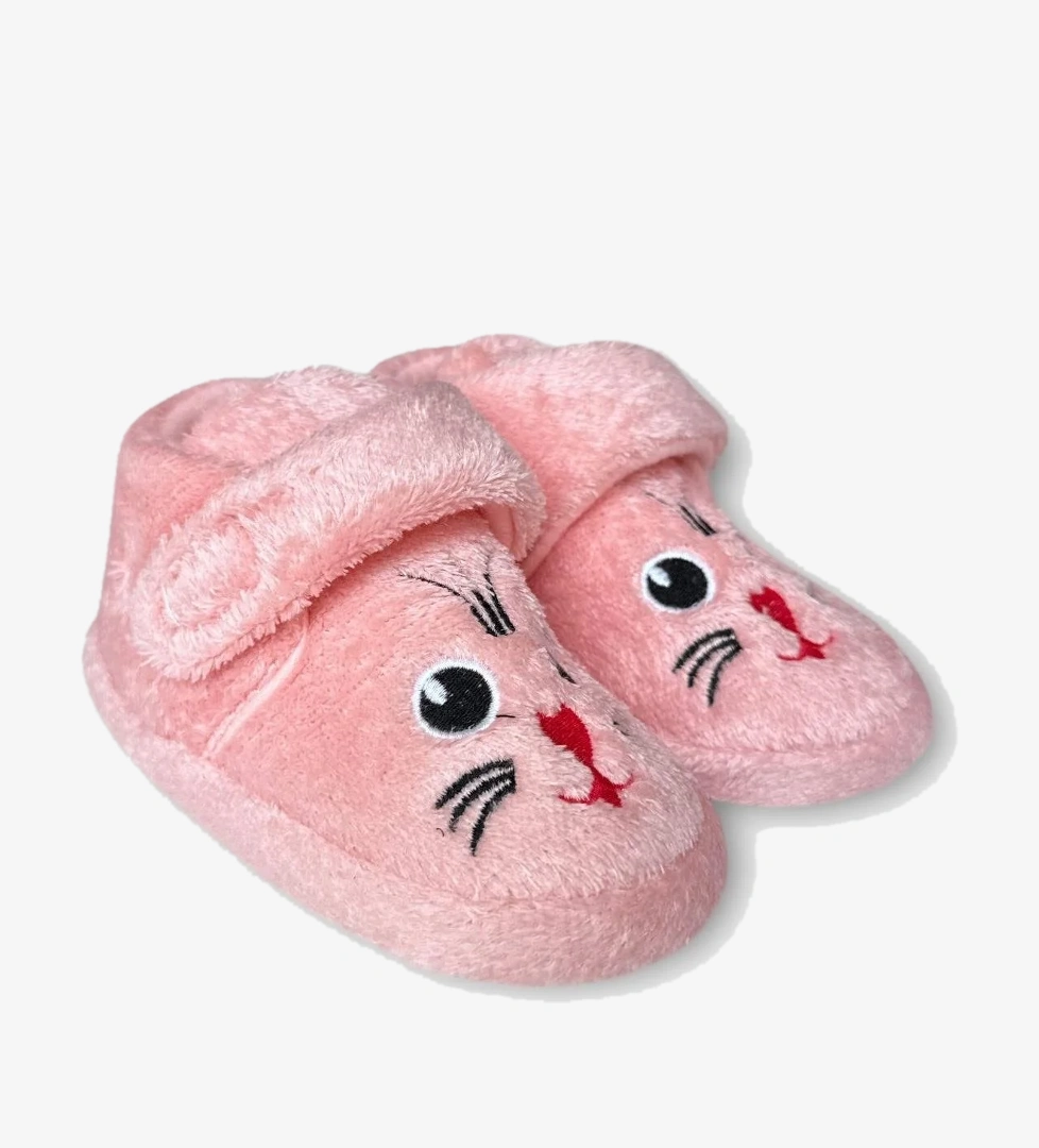 Liger Kız Çocuk Cırtlı Kaydırmaz Taban Anaokulu Kreş Ev Ayakkabısı Panduf PUDRA model görseli