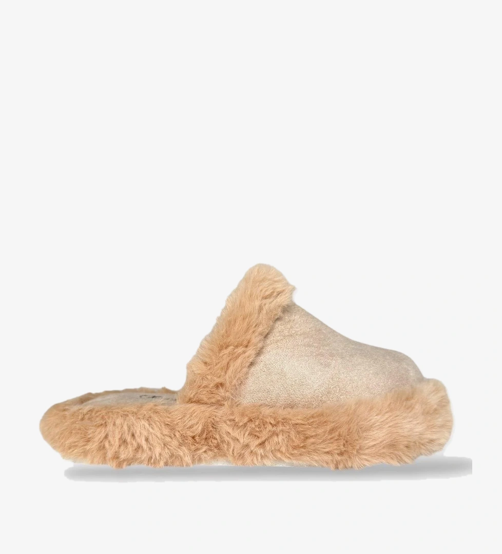 Peluş Detaylı Kadın Ev Terliği BEJ