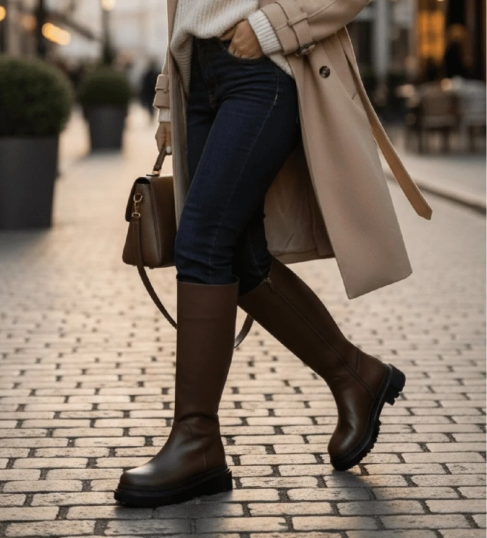 Blanca Kahverengi Çekme Yanı Fermuarlı Günlük Kadın Çizme