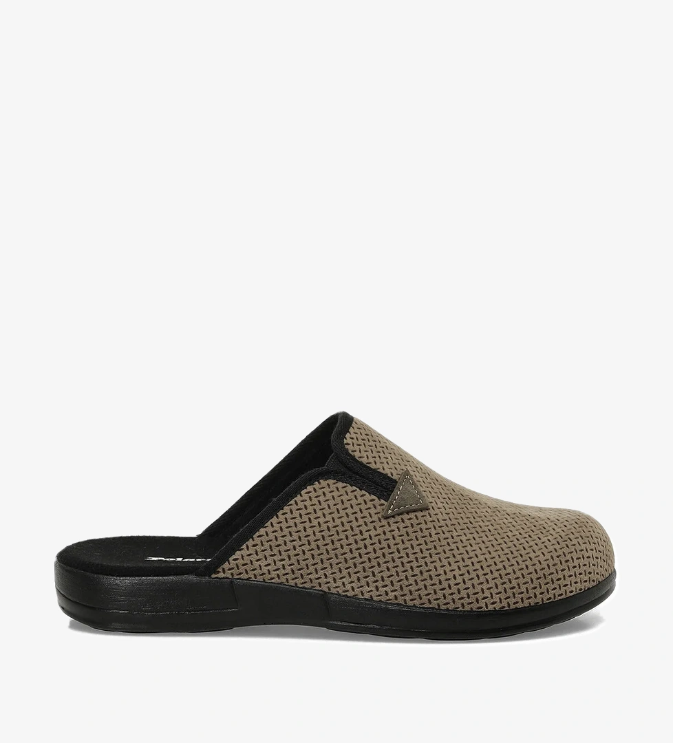 610046.M5PR Kahverengi Erkek Ev Terliği - Görsel 1