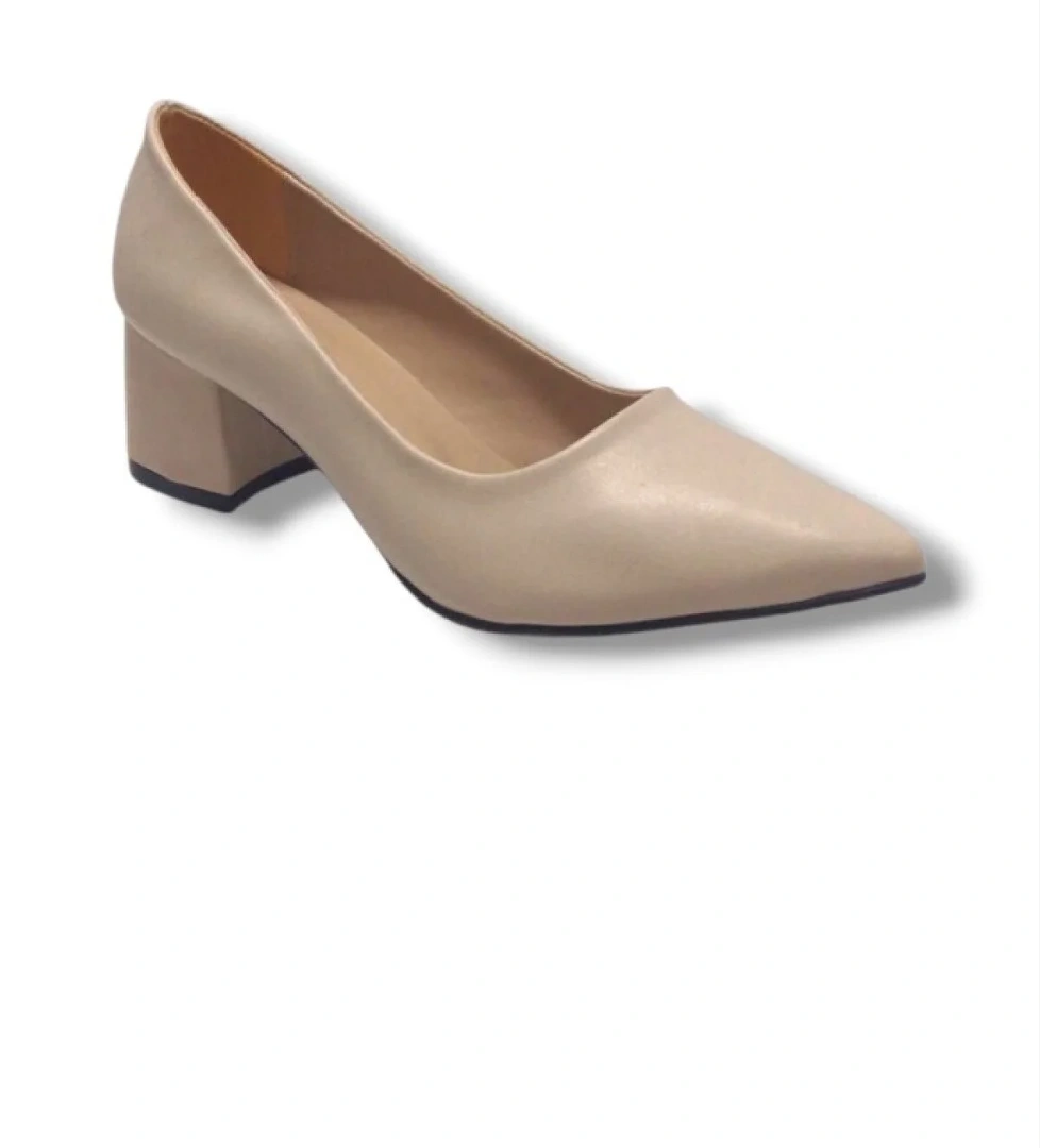 677-26 Cilt Deri Kare Topuk Kadın Ayakkabı