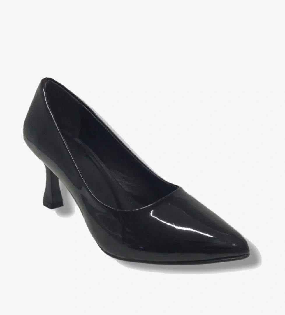 678-26 Rugan Deri İnce Topuk Kadın Ayakkabı - Görsel 1