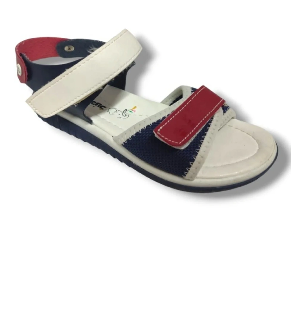Şi̇ri̇ngenç Şiringenç 1539-20 Anatomik Çirt Bant Örgü Kumaş Erkek Çocuk Sandalet Lacivert Kırmızı 31-36 model görseli