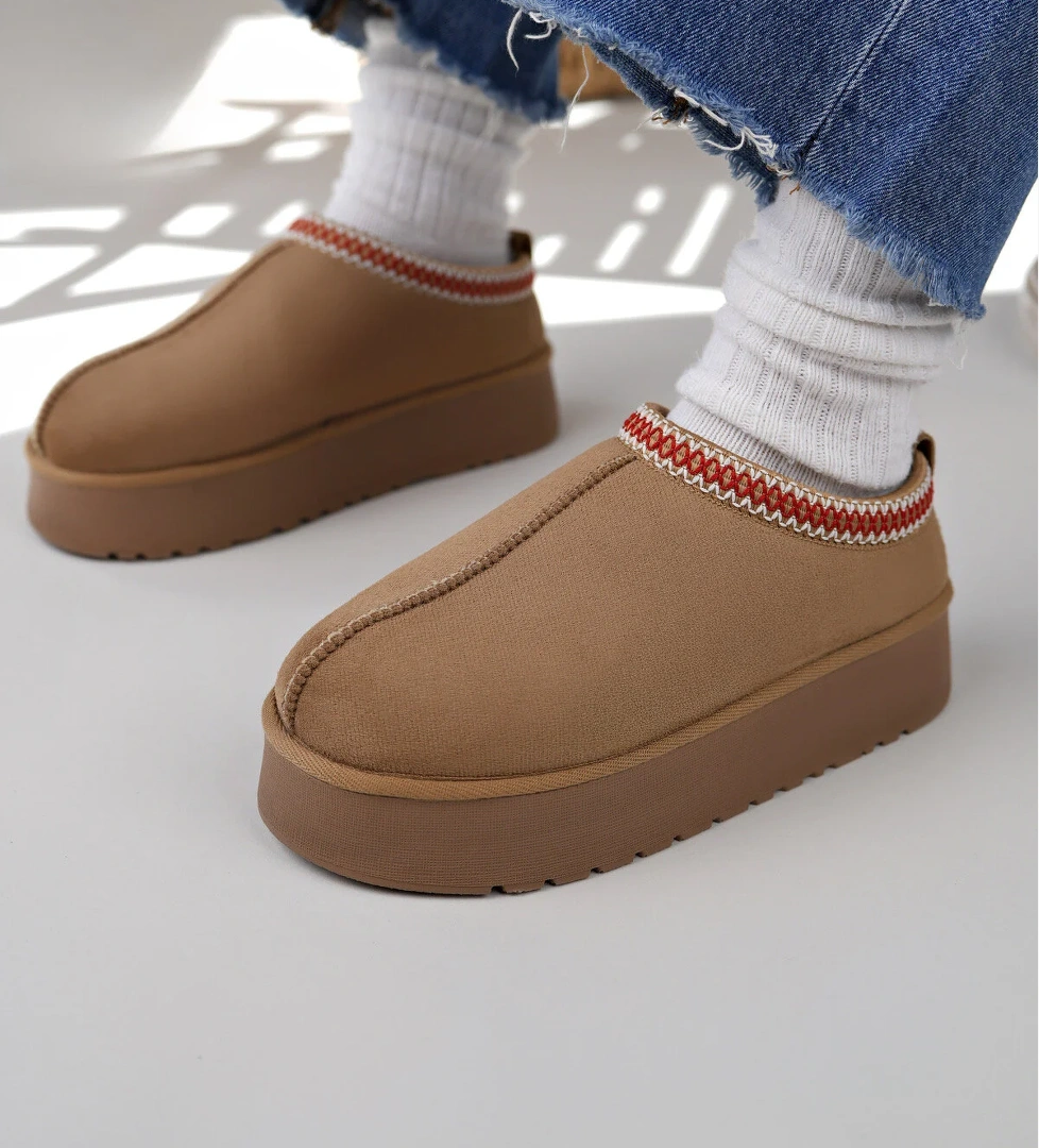 Freemax Kadın Garantili İçi Kürklü Hafif Yüksek Taban Mini Sabo Ev Terliği Uggsabo.303 model görseli