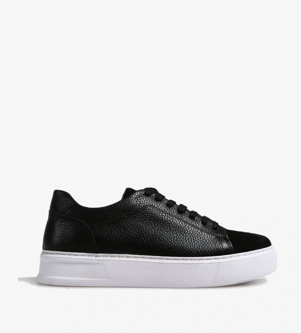 F By Fabrika Siyah Erkek Deri Sneaker RUBENS model görseli