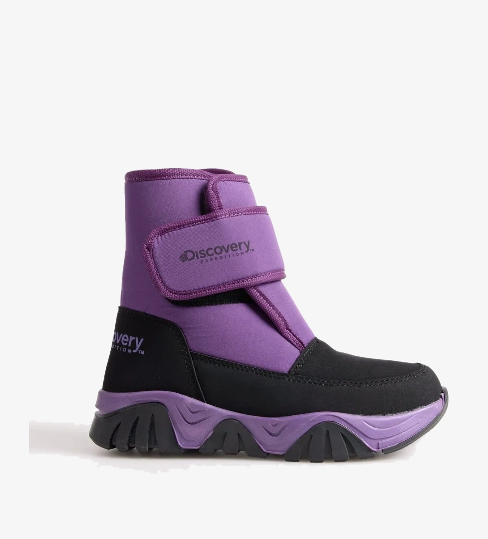 Siyah - Mor Kız Çocuk Kar Botu FRIBORD-G