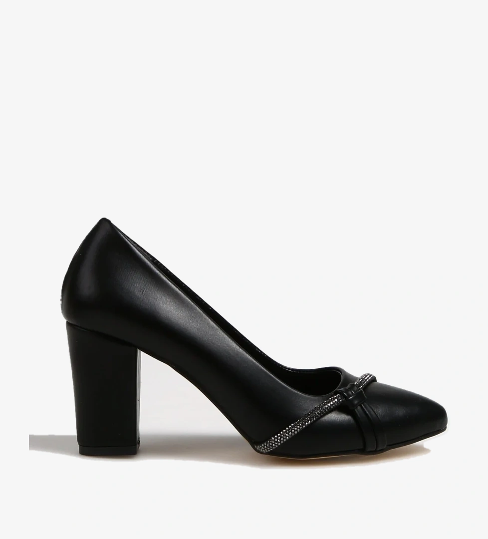 F By Fabrika Siyah Kadın Topuklu Ayakkabı AYKO model görseli