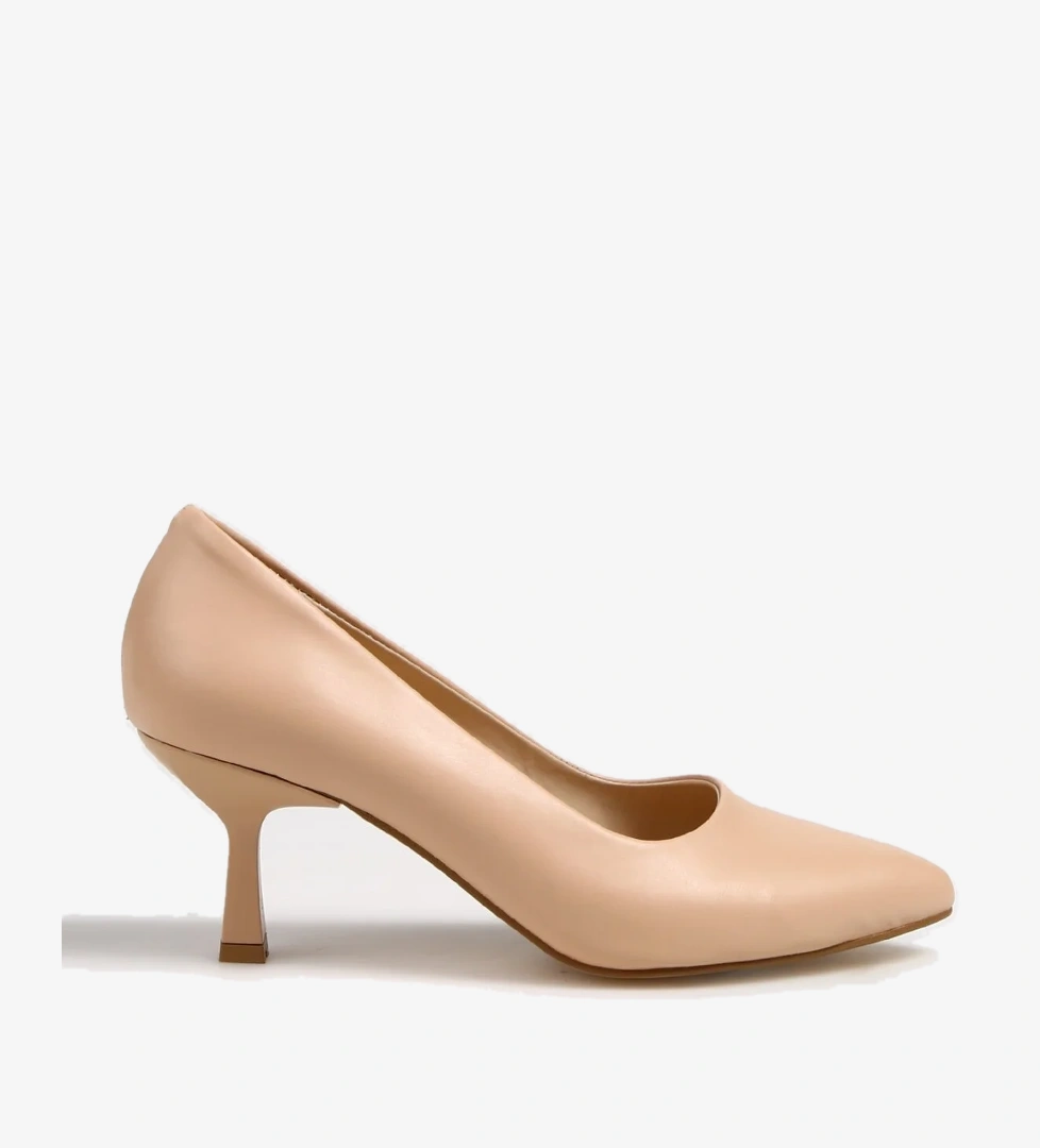 F By Fabrika Bej Kadın Topuklu Ayakkabı SNIPE model görseli